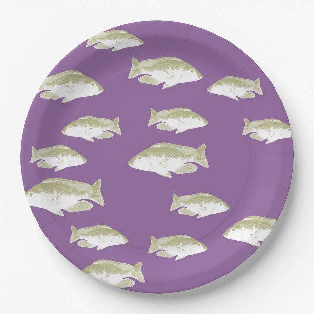 Fish on purple paper plates (Front)