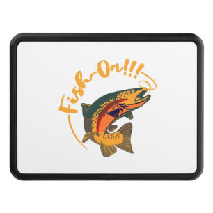 Fish On Rainbow Trout Fishing Hitch Cover