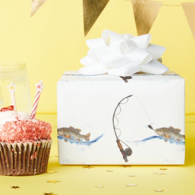 fish on the hook wrapping paper (Birthday Party)