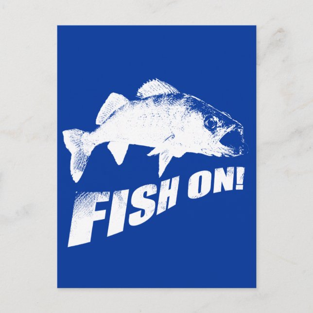 Fish on walleye postcard (Front)