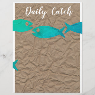 Fish or seafood themed flyer or menu