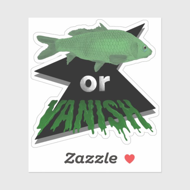Fish or Vanish Sticker - Green (Sheet)