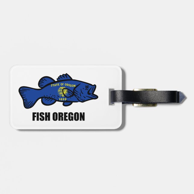 Fish Oregon Luggage Tag (Back Horizontal)