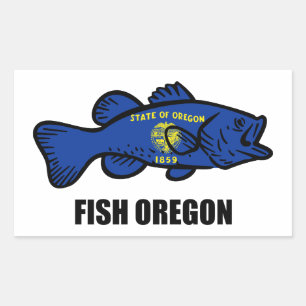 Fish Oregon Rectangular Sticker