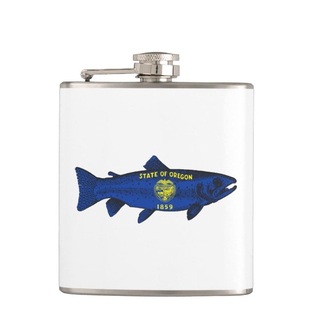 Fish Oregon Trout Flask (Front)