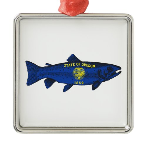 Fish Oregon Trout Metal Ornament