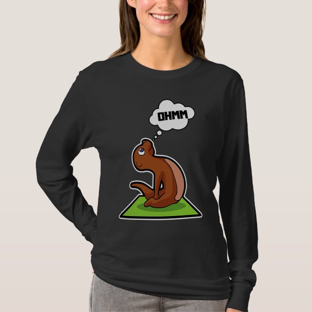 Fish Otter Yoga Poses Sport Gymnastics Ohm Heartbe T-Shirt (Front)