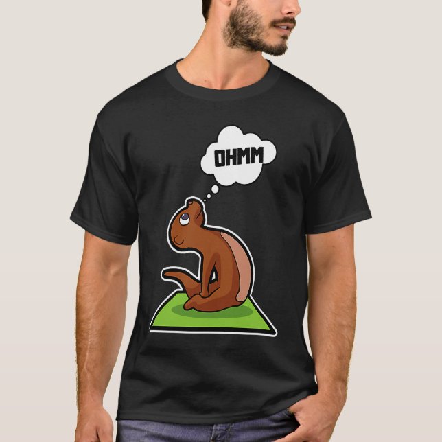 Fish Otter Yoga Poses Sport Gymnastics Ohm Heartbe T-Shirt (Front)