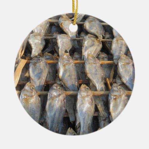 fish out to dry christmas ornament