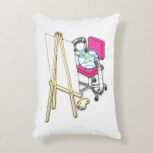 Fish Painter ("Water Color") - Accent Pillow