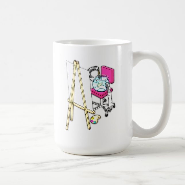 Fish Painter ("Water Color") -  Coffee Mug (Right)