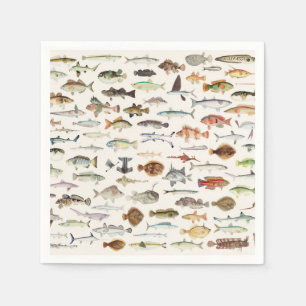 Fish Paper Napkins, Under the Sea Party Supplies Napkins