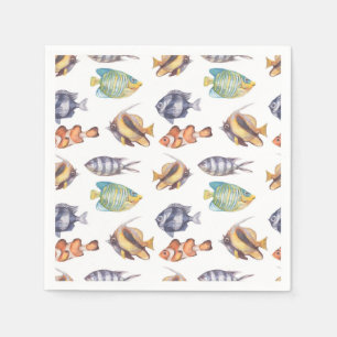 Fish Paper Napkins, Under the Sea Party Supplies Napkins