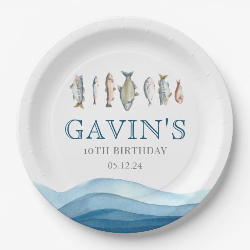 Fish paper plates fish birthday decorations paper plates