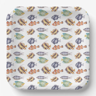 Fish Paper Plates, Under the Sea Birthday Party Plates
