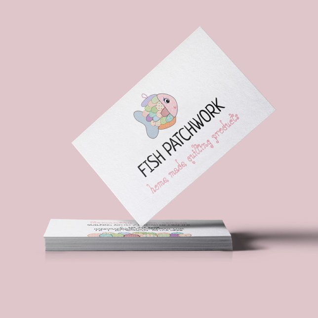 Fish Patchwork Quilting Business Card (Creator Uploaded)