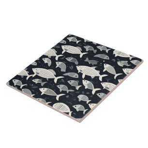 Fish Pattern Ceramic Tile