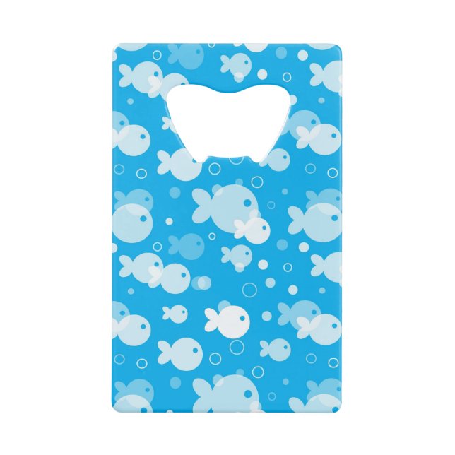 fish pattern credit card bottle opener (Front)