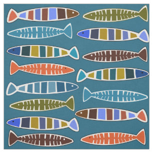 Fish Pattern custom color fabric