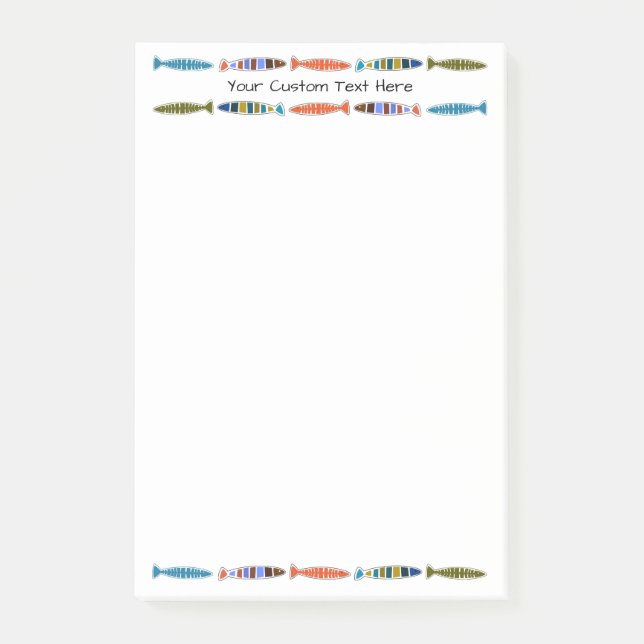 Fish Pattern custom text notes (Front)