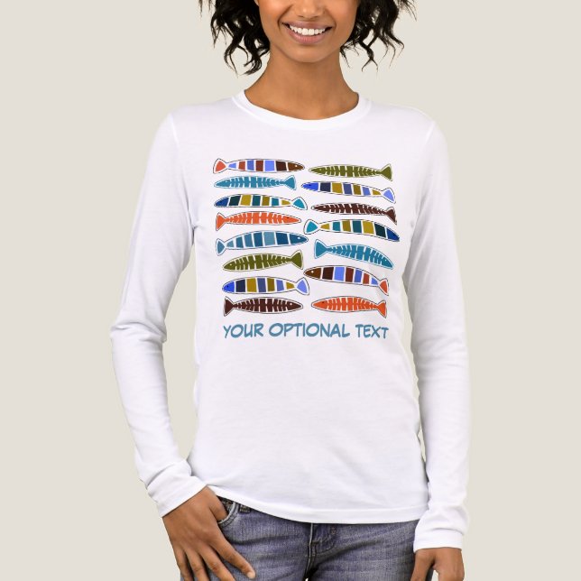 Fish Pattern custom text shirts & jackets (Front)
