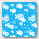 fish pattern drink coaster