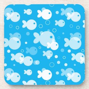 fish pattern drink coaster