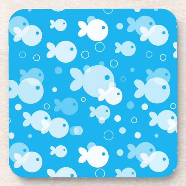 fish pattern drink coaster (Front)