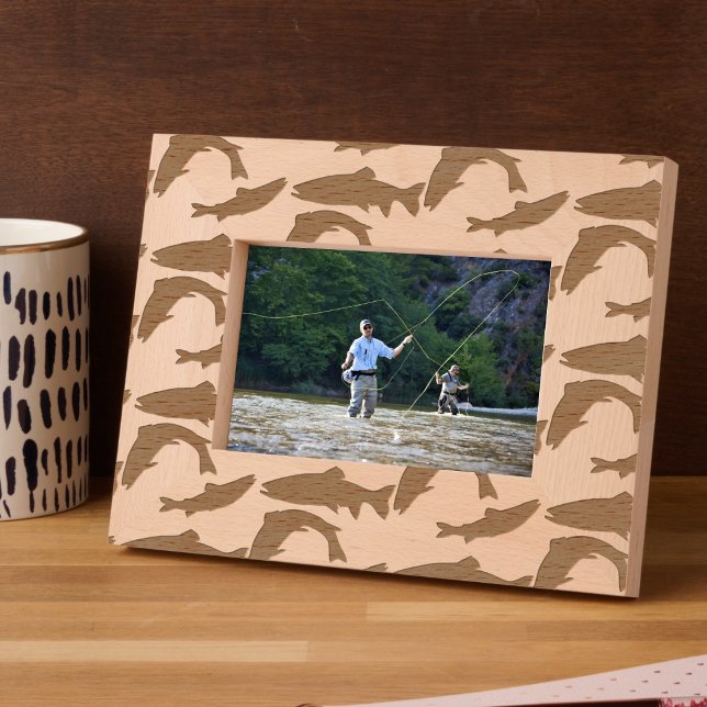 Fish Pattern Fishing Trip Engraved Frames (Creator Uploaded)