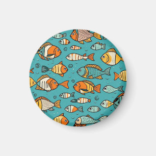 Fish pattern gift ideas magnet