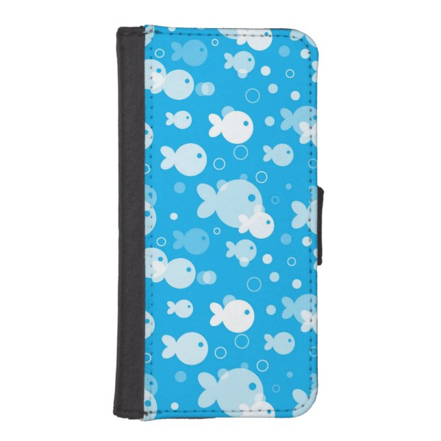 fish pattern iPhone wallet case (Front)
