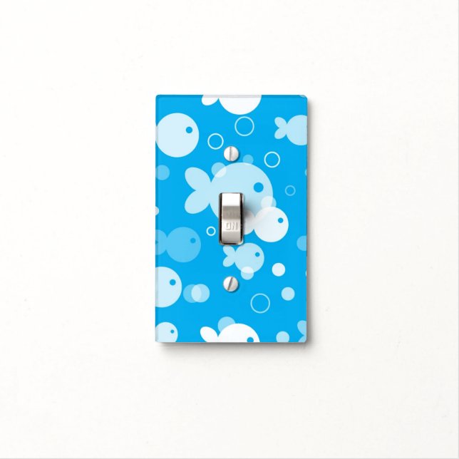 fish pattern light switch cover (In Situ)
