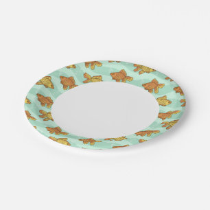 Fish-pattern Paper Plates