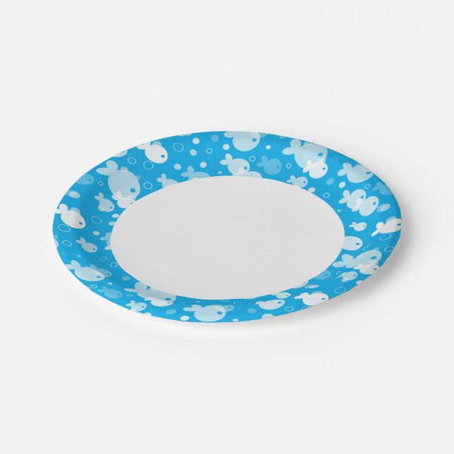 fish pattern paper plates (Angled)