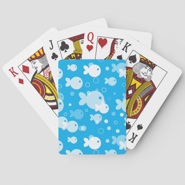 fish pattern poker cards (Back)