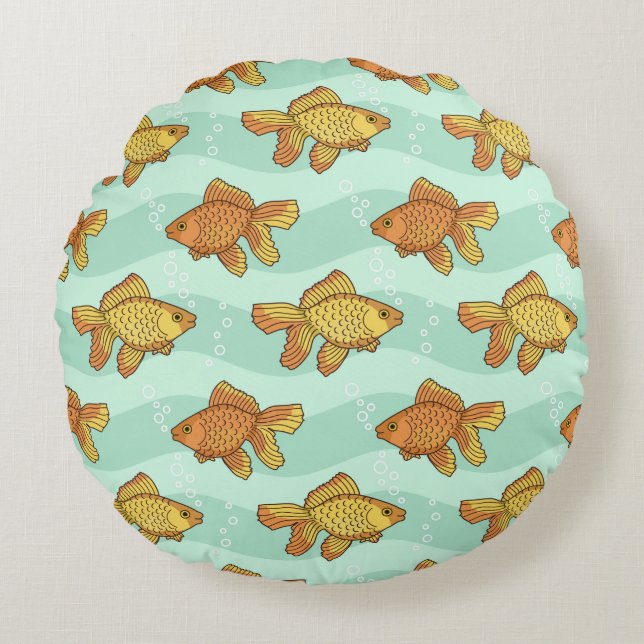 Fish-pattern Round Pillow (Front)