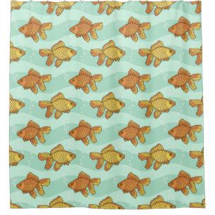 Fish-pattern Shower Curtain
