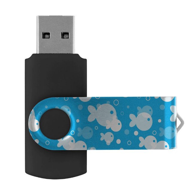 fish pattern USB flash drive (Opened)