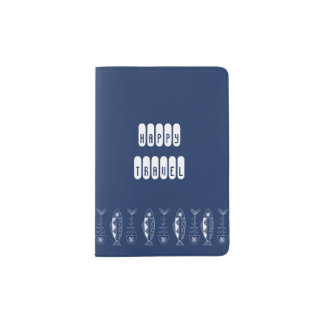 Fish pattern, various colours Passport Holder