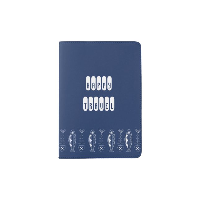 Fish pattern, various colours Passport Holder (Front)