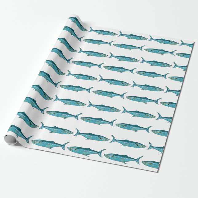 Fish Pattern Wrapping Paper (Unrolled)