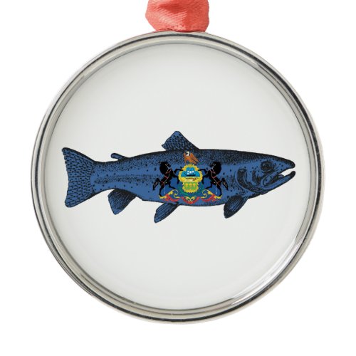 Fish Pennsylvania Trout Metal Ornament