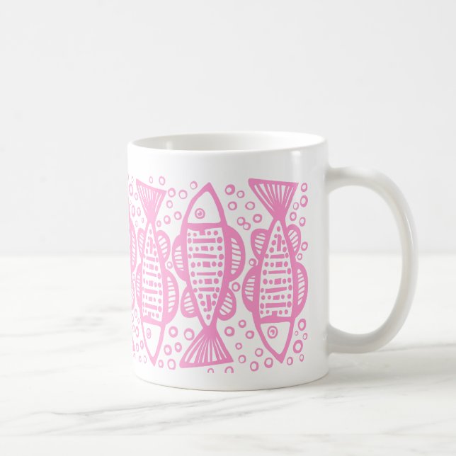 Fish - Pink Coffee Mug (Right)