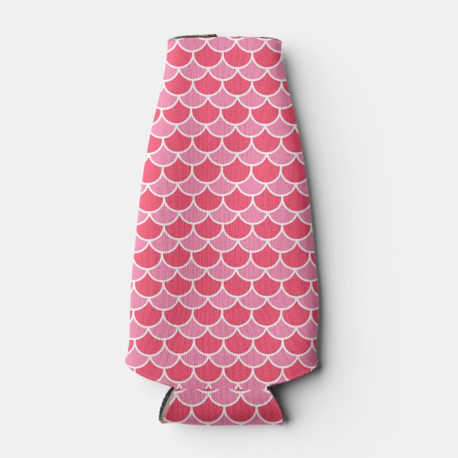 Fish Pink Scales Pattern-28543 Bottle Cooler (Front)