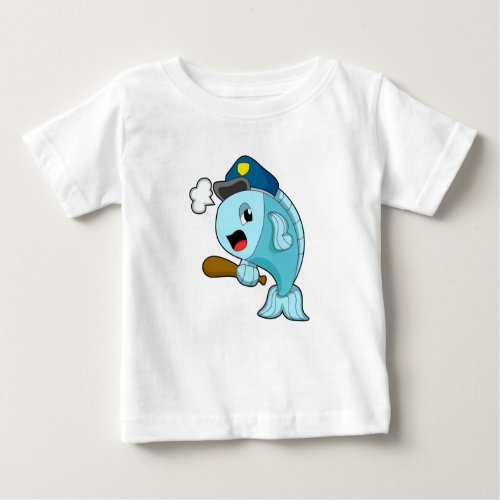Fish Police officer Police hat Baby T_Shirt