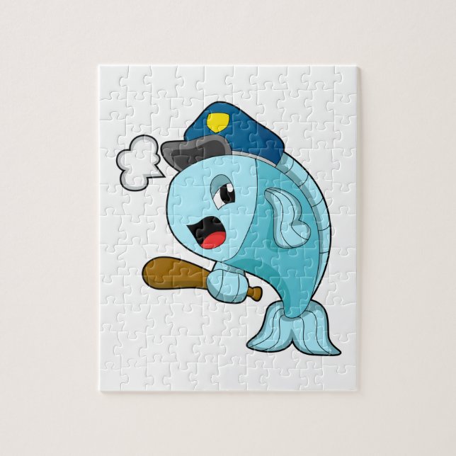 Fish Police officer Police hat Jigsaw Puzzle (Vertical)