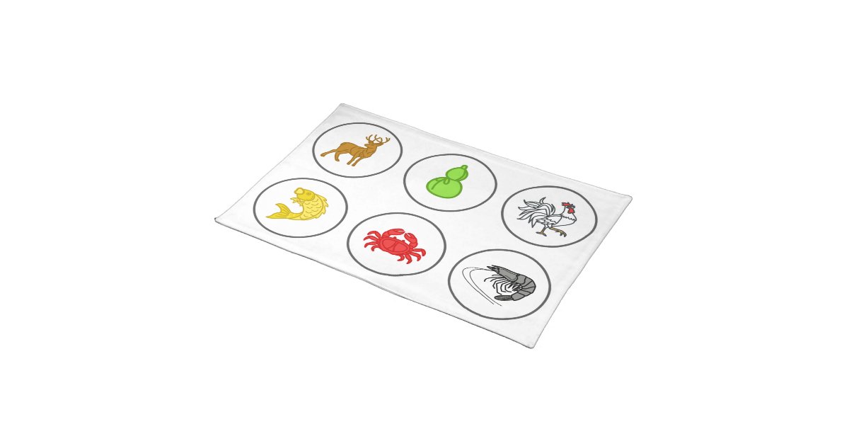 Fish Prawn Crab Vietnamese Dice Game Betting Mat Zazzle
