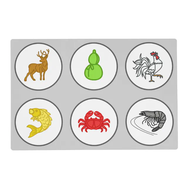 Fish Prawn Crab Vietnamese Dice Game Mat for Bets Zazzle