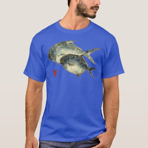 Fish Prints Original Art Gyotaku Florida Pompano T_Shirt