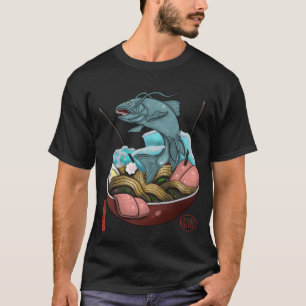 Fish ramen wave T-Shirt